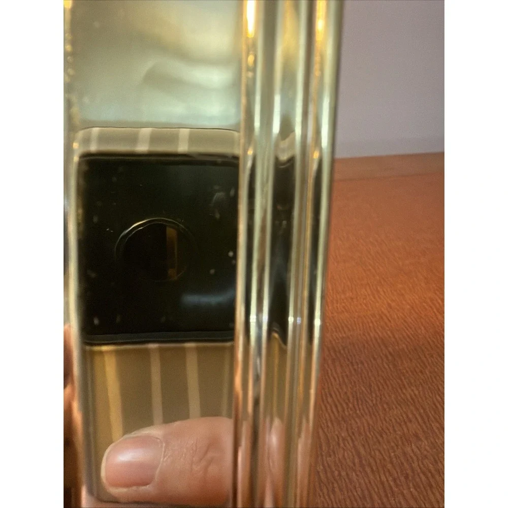 Vtg MCM Gold Picture Frame Free Standing Holds 3